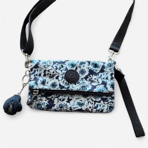 Kipling Navy Blue Floral 3-in-1 Convertible Bag